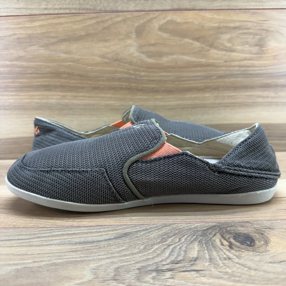 Olukai Wailua Mesh Brown Slip On Flats Womens 8 Comfort Walking Travel Everyday